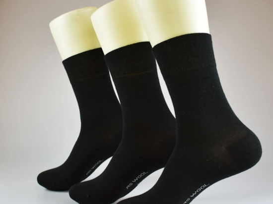 Wollsocken mit Softrand schwarz | 3 Paar | Art. 33348