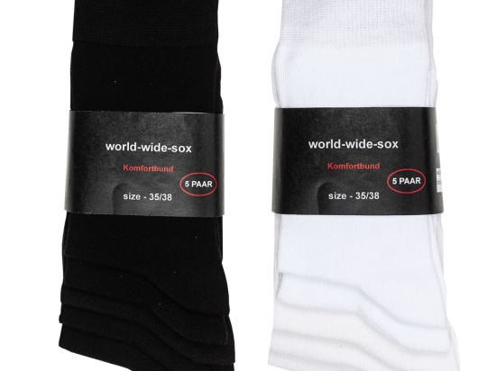 World-Wide-Sox | AKTION | weiss |  5 Paar | Art. 41021