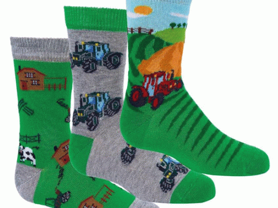 Kinder Traktor Motivsocken | 3 Paar | Art. 3189