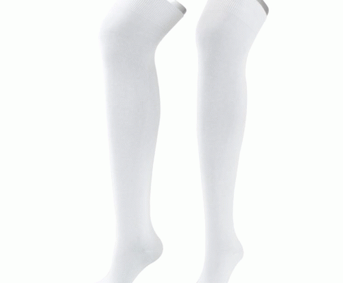 Overknees weiss glatt | 1 Paar | Art. CL14XL