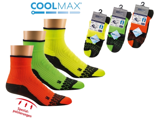 Coolmax Neon Sportsocken | 1 Paar | Art. 6945