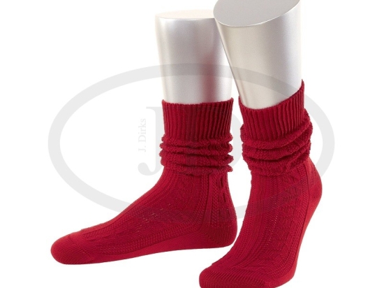 Trachtensocken kurz rot | AKTION | 1 Paar | Art. T2S