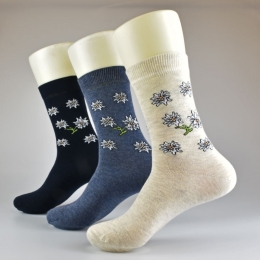 Edelweiss Motivsocken | 3 Paar | Art. 2183