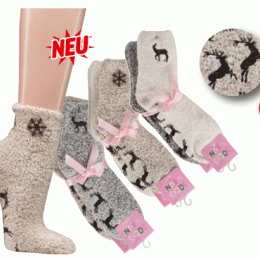 Kuschelsocken ABS mit Stickmotiv | 2 Paar | Art. 2238