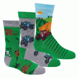 Kinder Traktor Motivsocken | 3 Paar | Art. 3189