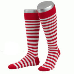 Fasnachts Kniesocken rot Ringel | 1 Paar | Art. CL12R