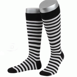 Fasnachts Kniesocken schwarz Ringel | 1 Paar | Art. CL12S